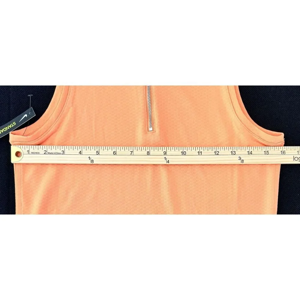 NEW Nike Dri-fit Women's ORANGE Sleeveless Golf Shirt MSRP $67 ~ Textured & Soft
